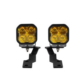 Diode Dynamics 16-21 Toyota Tacoma Pro SS3 LED Ditch Light Kit - Yellow Combo