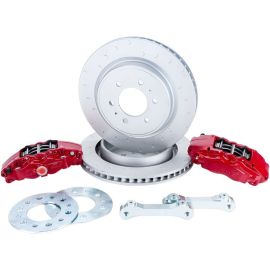 Alcon 10-14 & 17-18 Raptor/09-17 F150 360x32 Rotors 4-Piston Red Rear Brake Kit w/o Elect Park Brake