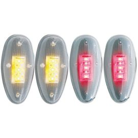ANZO 1999-2014 Chevrolet Silverado 3500 LED фары комплект 2 шт. прозрачные 2 шт. янтарные 2 шт. красные