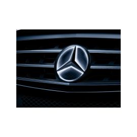 Mercedes star illuminated, decorative part, (e.g. GLC/ Sprinter/ GL-GLS), chrome, A1668177400