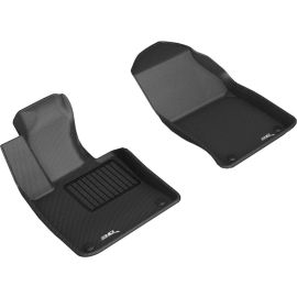 3D MAXpider 19-21 Volvo S60 / V60 / 20-21 V60 Cross Country Kagu 1st Row Floormats - Black