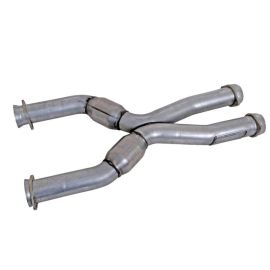 BBK 1986-2004 Mustang Coyote Swap Short Mid X Pipe w Catalytic Converters 3.0 For BBK Long Tube Headers