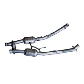 1986-1993 Mustang 5.0 High Flow H Pipe With Catalytic Converters - 2-1/2