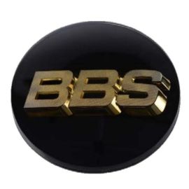 BBS Center Cap 70.6mm Black/Gold (4-tab) (56.24.120)