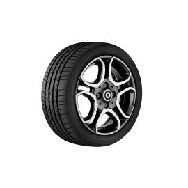 10-spoke alloy wheel, 38.1 cm (15-inch), high-sheen, smart, 165/65 R15/, black, A4534018500
