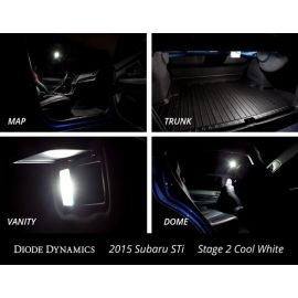Diode Dynamics 15-19 Subaru WRX Interior Light Kit Stage 2 - Blue