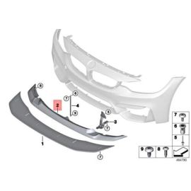 BMW Genuine Carbon GTS Front Adjustable Splitter - BMW M3/M4 2014-2017 (F80/F82/F83)