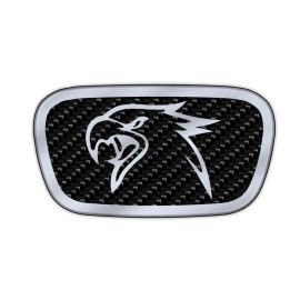 Carbon Fiber V2 Hawk Steering Wheel Center Badge
