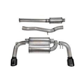 Corsa Cat-Back Exhaust with Black Sport Dual Tips for Mitsubishi Evo X (14858BLK)
