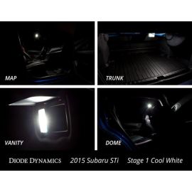 Diode Dynamics 15-19 Subaru WRX Interior Light Kit Stage 1 - Blue