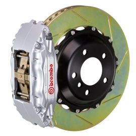 Brembo 00-03 M5/97-03 5-Series Передние тормоза GT BBK 4 Поршня 2pc 355x32 Слотированные Роторы Silver