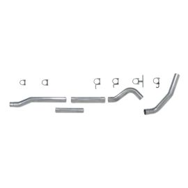 Diamond Eye KIT 4in CB MFLR RPLCMENT PIPE SGL AL: 03-07 FORD 6.0L F250/F350 (Extended Cab Only)
