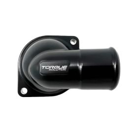 Torque Solution 02-14 Subaru WRX / 04-21 Subaru STI Billet Thermostat Housing - Black Anodized