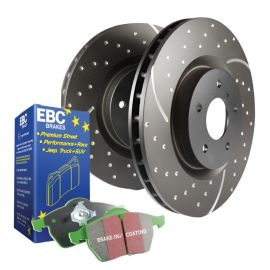EBC S10 Kits Greenstuff колодки и GD роторы - улучшение торможения для SUV и легких грузовиков, установка без изменений, гарантия 10,000 миль.