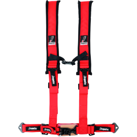 DragonFire Racing Harness- H-Style- 4-Point- 2in Buckle- Red