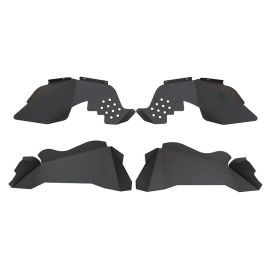 Fishbone Offroad 07-18 Jeep JK Wrangler Front/Rear Inner Fenders -Aluminum - Blk Pwdrcoat (Set Of 4)