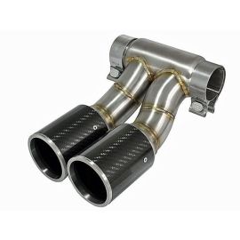 aFe POWER MACH Force-Xp 3.5 Inch 304 Stainless Steel Exhaust Tip - Carbon Fiber