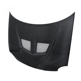 EVO-style carbon fiber hood for 1995-1999 Dodge Neon (straight weave)