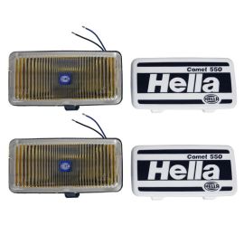 Hella 550 Series 55W 12V H3 Fog Lamp Kit - Amber