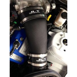 JLT 10-14 Ford Mustang GT500 Black Textured Induction Kit w/Replacement Red Air Filter