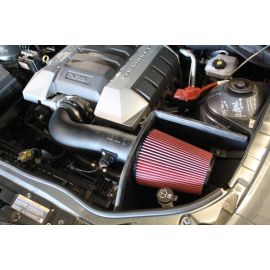JLT 10-15 Chevrolet Camaro 6.2L Black Textured Cold Air Intake Kit w/Red Filter - Tune Req