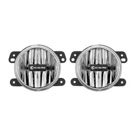 KC HiLiTES 10-18 Jeep JK 4in. Gravity G4 LED Light 10w SAE/ECE Clear Fog Beam (Pair Pack System)