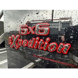 6×6 Expedition Metallic Carbon Emblems Badges Logo Set for Mercedes W463 6×6