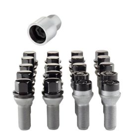 McGard 5 Lug Hex Install Kit w/Locks (Cone Seat Bolt) M14X1.5 / 17mm Hex / 30.5mm Shank L. - Black