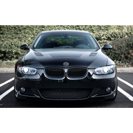 Exon BMW Style Stealth Black / Black Hood Badge Emblem for BMW E-Series 1M E82 M3 E90 E92 M5 E60 M6 E63 & 1 3 5 6 7 Series E88 E91 E61 E64 E65