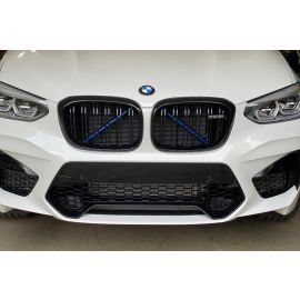 Exon Front Grille V-Brace Trim Cover White for BMW G-Series X3 X3M G01 / X4 X4M G02 / X5 X5M G05 / X6 X6M G06 / X7 G07 & M5 F90 / 5 Series G30