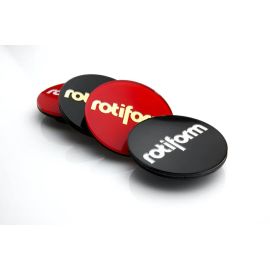 Rotiform Hex Centre Cap Insert w. Rotiform logo (Black w. Silver Logo)