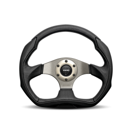 Momo Eagle Steering Wheel 350 mm - Black Leather/Anth Spokes