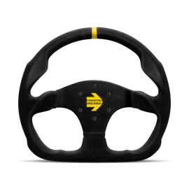 Momo MOD30 Steering Wheel 320 mm - Black Suede/Black Spokes/1 Stripe