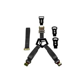 N-Fab Bed Mounted Rapid Tire Strap Universal - Gloss Black - Black Strap