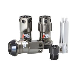 Project Kics 12X1.25 R40 Iconix Classical Lug Nuts w/ Black Plastic Cap - 16+4