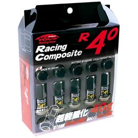 Project Kics 12x1.25 R40 Lug Nuts - Black (20 Pcs)