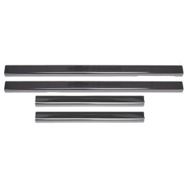 Putco 2019+ Chevrolet Silverado LD- Crew Cab w/ Bow Tie Etching (4pcs) Black Platinum Door Sills