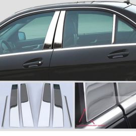 Edelstahl B-Säulenverkleidung hochglanzpoliert für C-Klasse W204