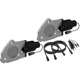 QTP 2.5in Bolt-On QTEC Dual Electric Cutout Valves - Pair