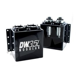 Модульный резервуар 3.5L Deatschwerks для топливных насосов, универсальный, анодированный алюминий, E85, 300-1200 HP, 3 года гарантии.