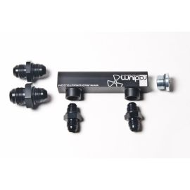 Radium Engineering Universal 4-Port Manifold - Black W/ Logo