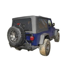 Rampage 04-06 Jeep Wrangler(TJ) Unlimited OEM Replacement Soft Upper Doors - Black Denim
