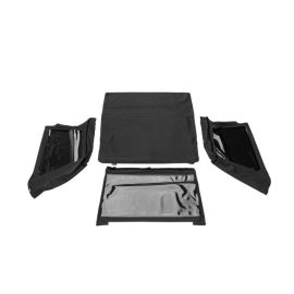 Rampage 18-21 Jeep Wrangler (JL) Unlimited Frameless TrailView Fastback Soft Top Kit - Black Diamond