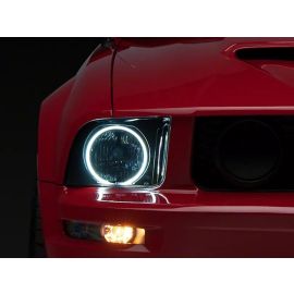 Raxiom 05-09 Ford Mustang GT V6 Axial Series CCFL Halo Projector Headlight- Blk Housing (Smkd Lens)