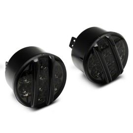 Raxiom 07-18 Jeep Wrangler JK Axial Series LED Front Turn Signals (Smoked)