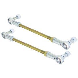 RockJock Adjustable Sway Bar End Link Kit 10 1/2in Long Rods w/ Heims and Jam Nuts pair