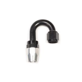 Russell Full Flow Hose End Black/Silver 180°