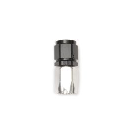 Russell Full Flow Hose End Black/Silver Straight