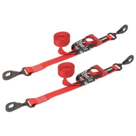 SpeedStrap 1 1/2In x 10Ft Ratchet Tie-Down (2 Pack) - Red
