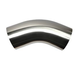 Stainless Bros 1.75in SS304 45 Degree Bend Elbow - 1.5D / 2.625in CLR - 16GA / .065in Wall w/ Leg